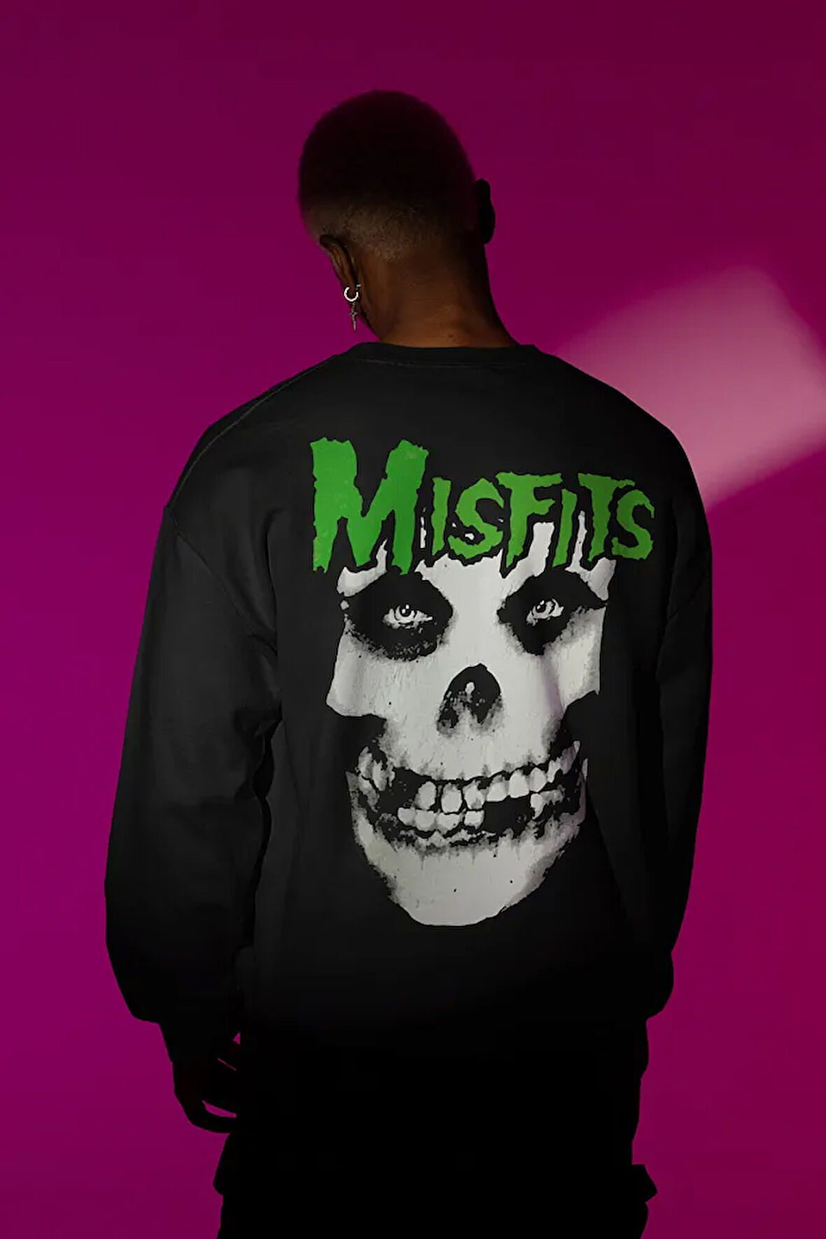 Misfits Baskılı Unisex Oversize Müzik Grubu Sweatshirt