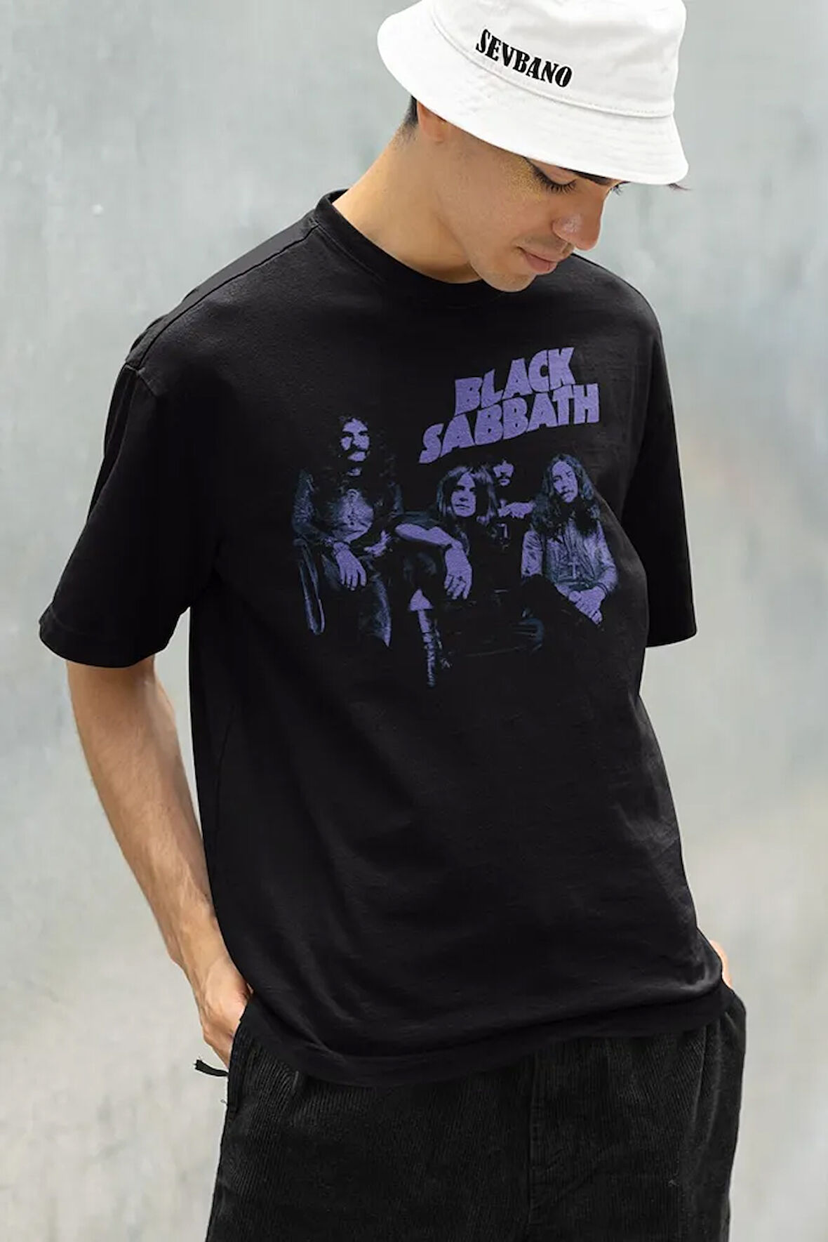 Black Sabbath Müzik Grubu Baskılı Unisex Oversize Tişört