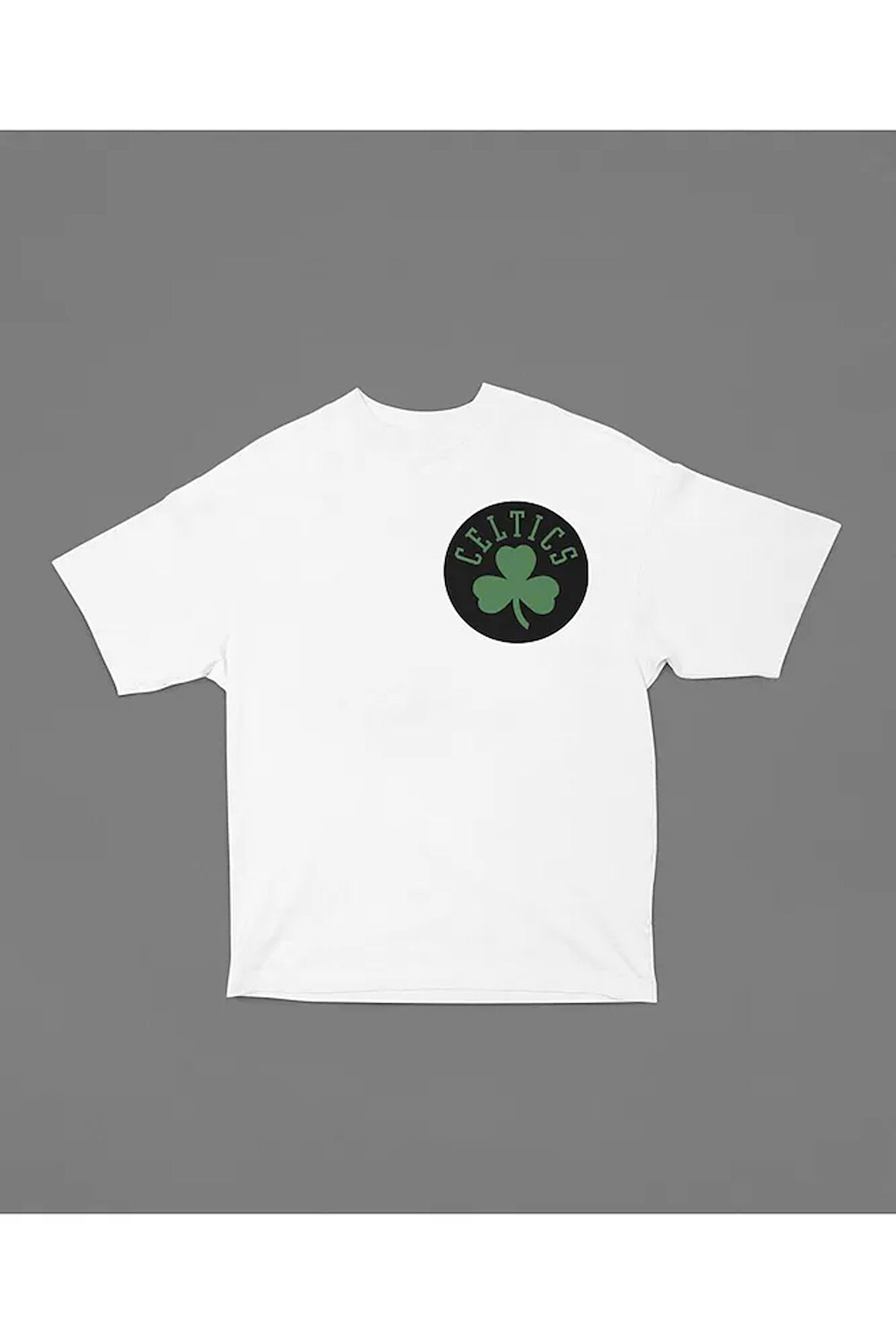 Basketbol Takımı Logo Baskılı Unisex Tişört, Oversize Celtics Tişört