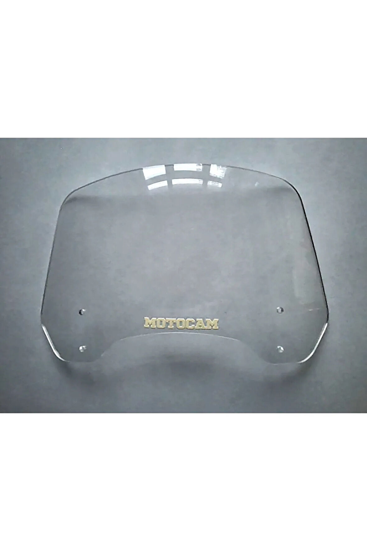 MOTOCAM Rüzgar Saptırıcı Deflektör Camı 2 Delikli 3.5cm 32x15cm Şeffaf Renkli   (APARATSIZDIR)