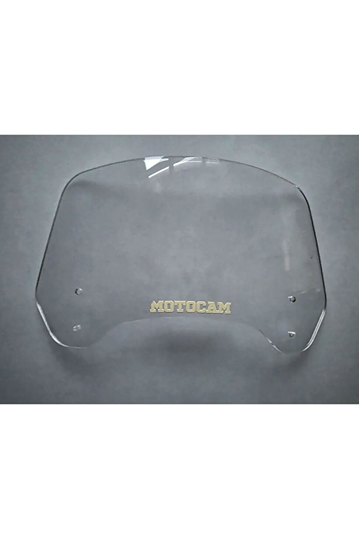 MOTOCAM Rüzgar Saptırıcı Deflektör Camı 2 Delikli 4cm 32x15cm Şeffaf Renkli   (APARATSIZDIR)
