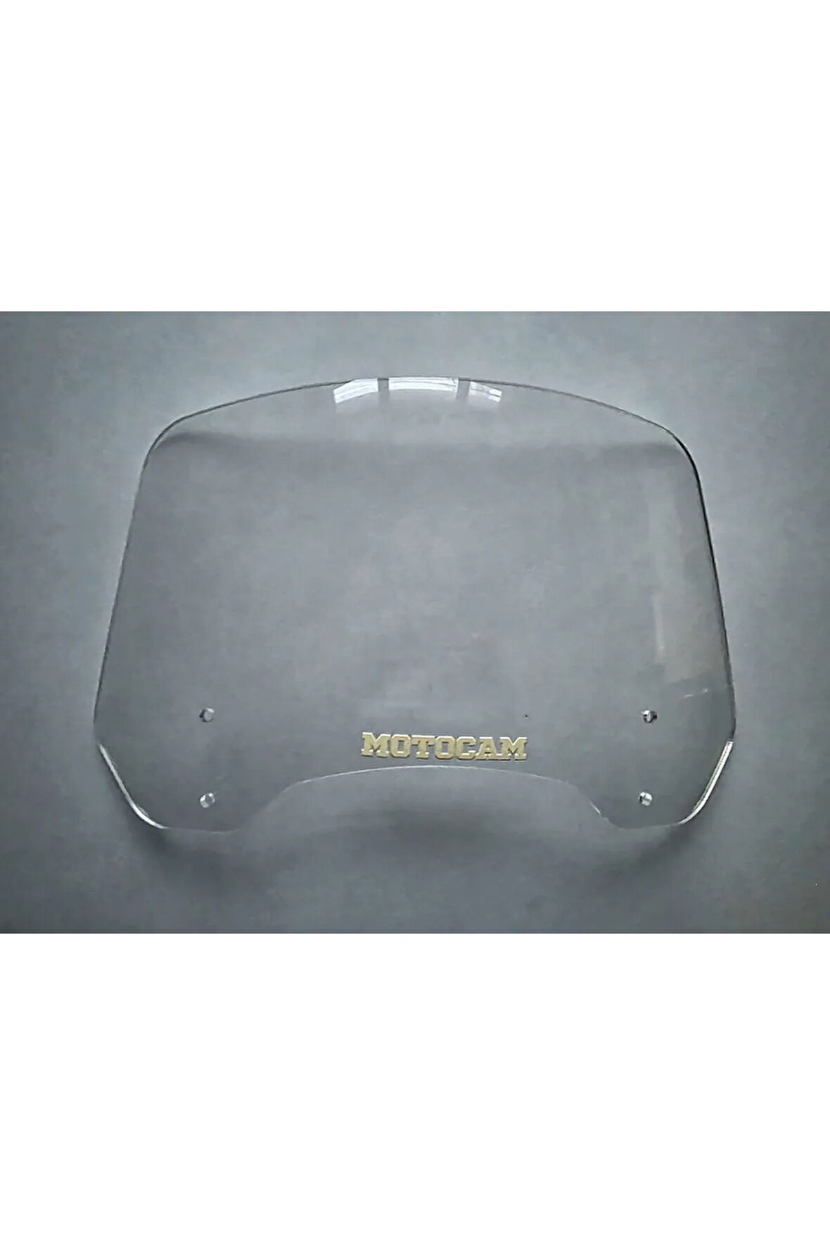 MOTOCAM Rüzgar Saptırıcı Deflektör Camı 2 Delikli 4cm 35x15cm Şeffaf Renkli   (APARATSIZDIR)