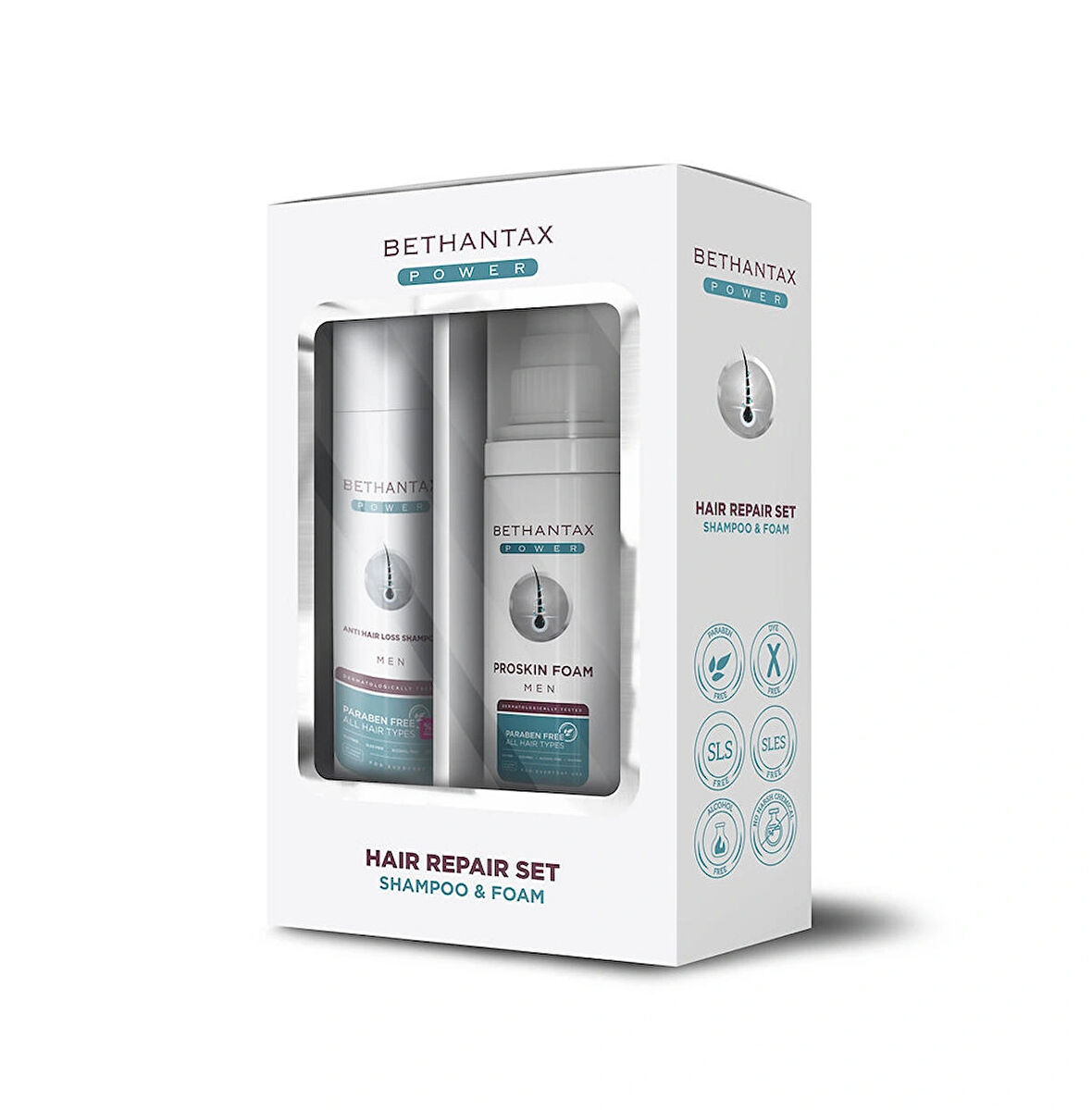 Bethantax Power Anti Hair Loss Shampoo and Care Foam 2 li Set