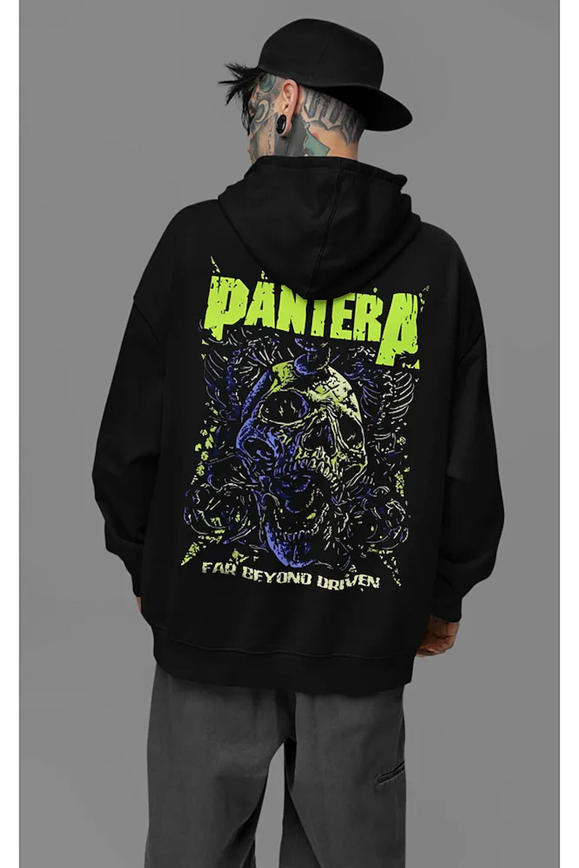 Pantera Rock Metal Baskılı Unisex Oversize Müzik Grubu Hoodie