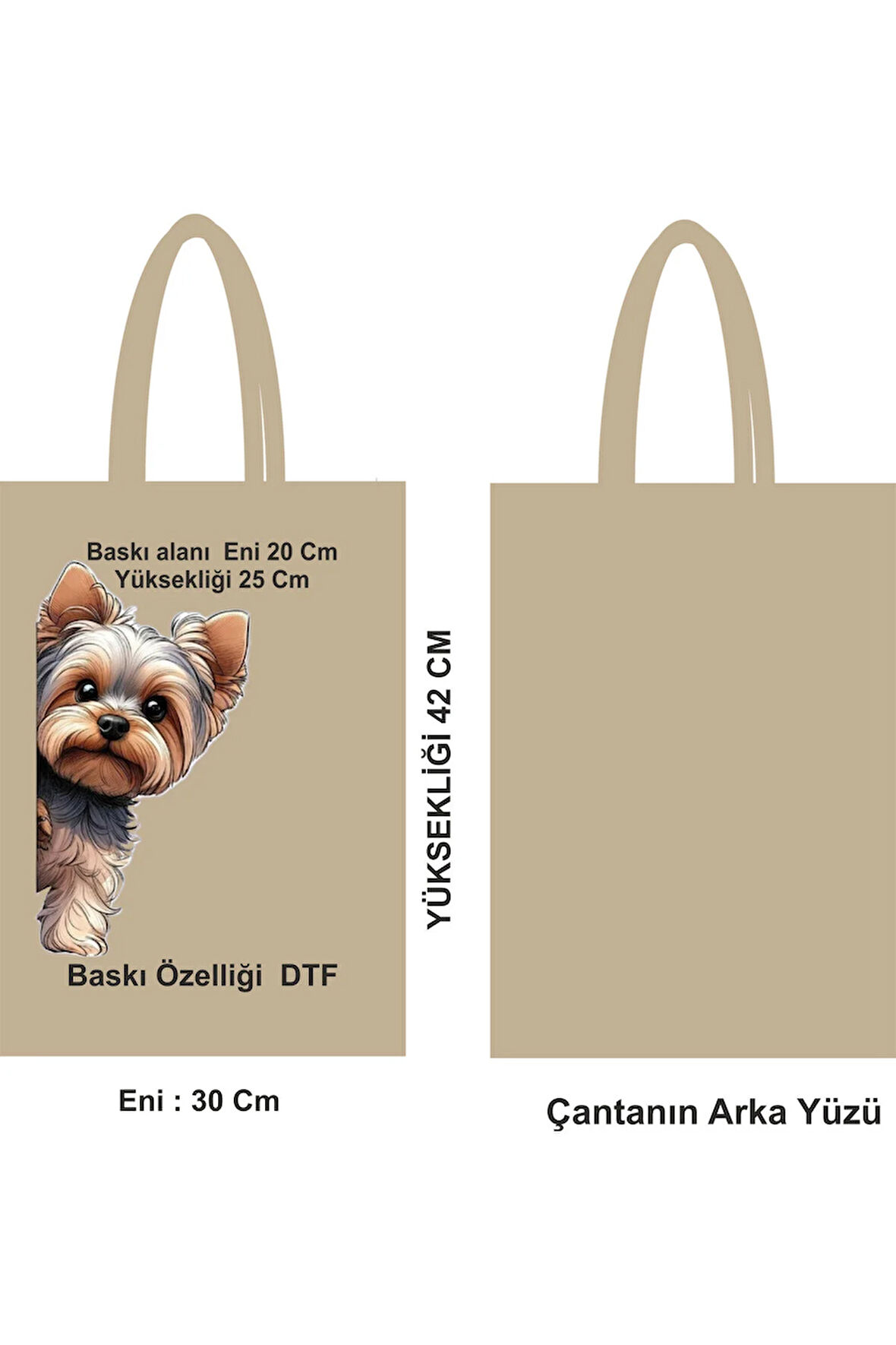 46 Tel Bez Poşet Baskılı Saplı Çanta