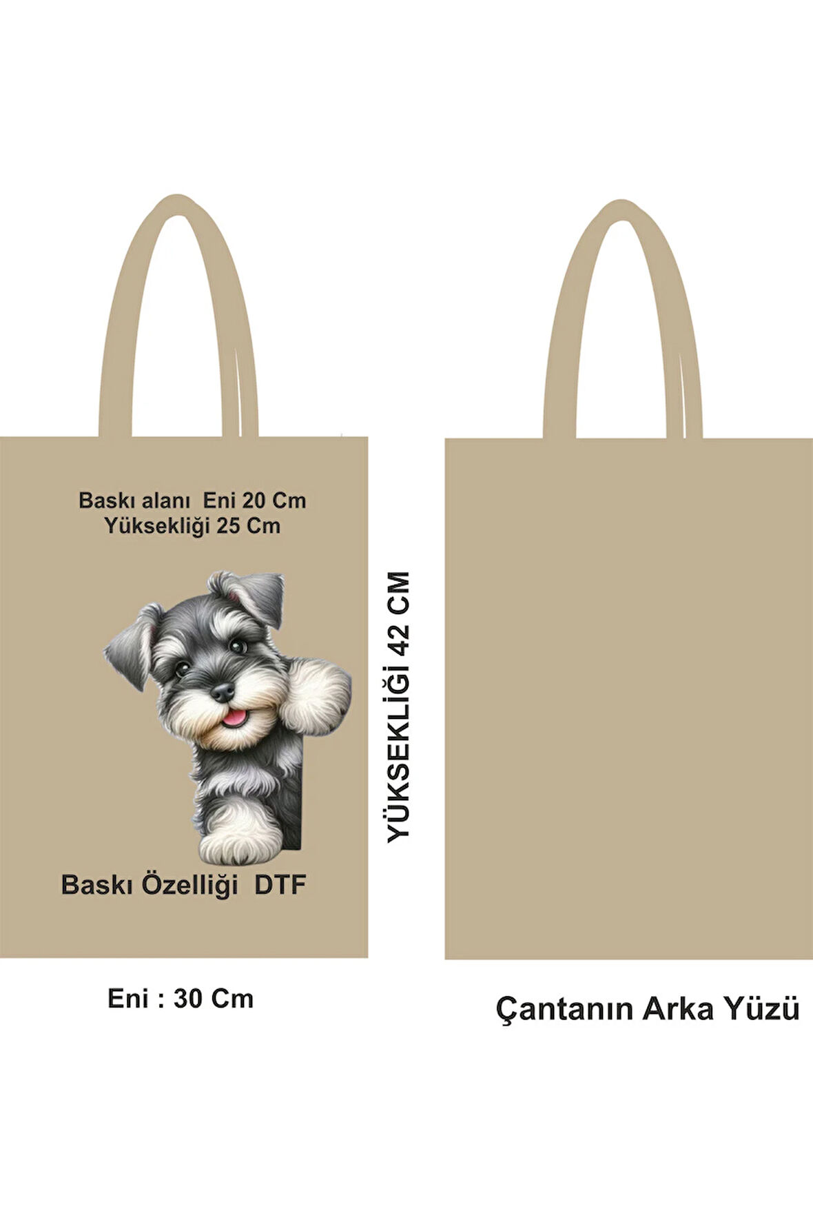 HamPamuk Bez Poşet DTF Baskılı Çanta