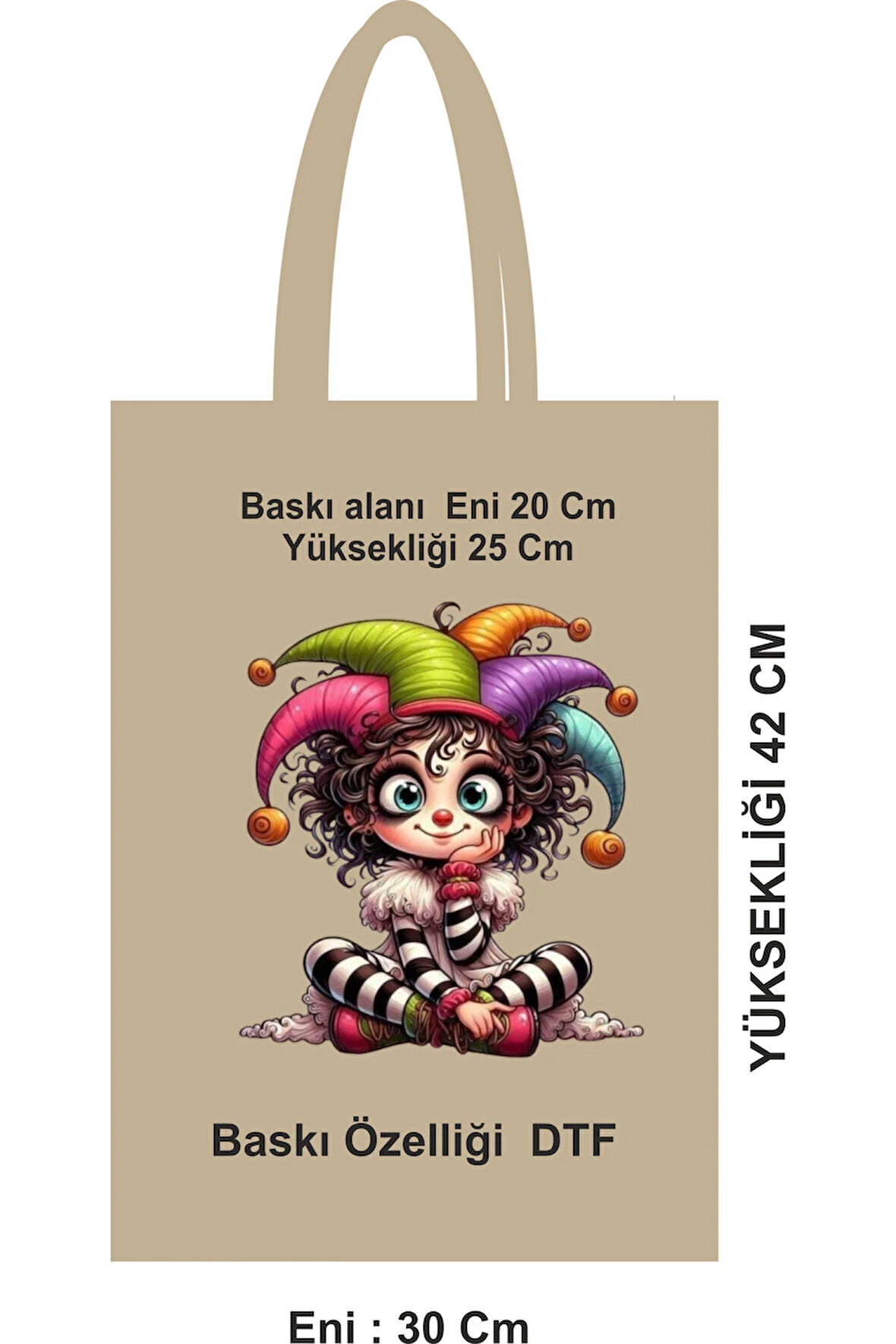 Geri Dönüşümlü Ham Bez Poşet Baskılı Çanta