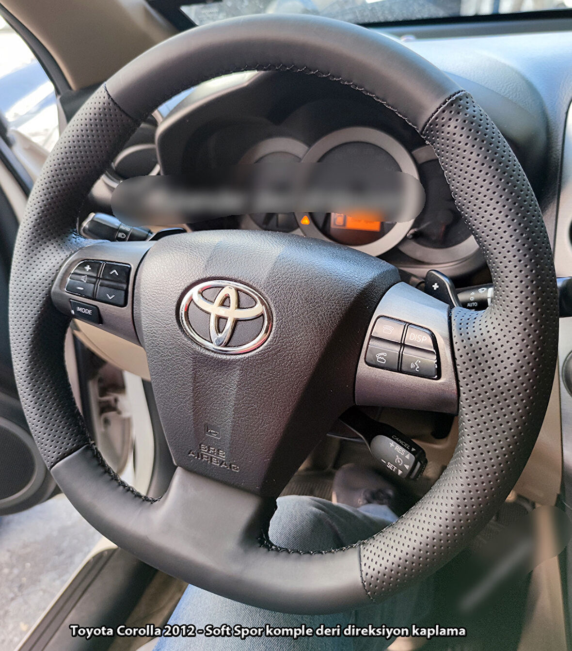 Toyota Corolla 2012 Araca Uyumlu Direksiyon Kılıfı (Soft Noktalı)