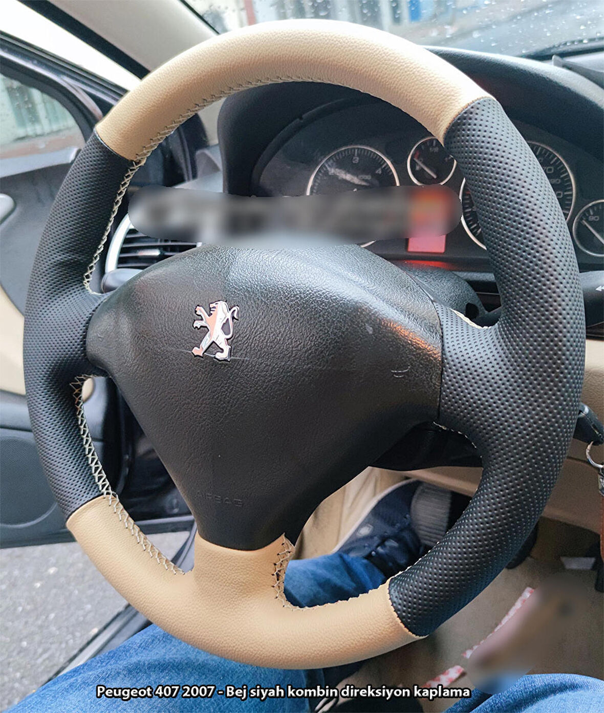 Peugeot 407 2005-2009 3 Kollu Araca Özel Direksiyon Kılıfı