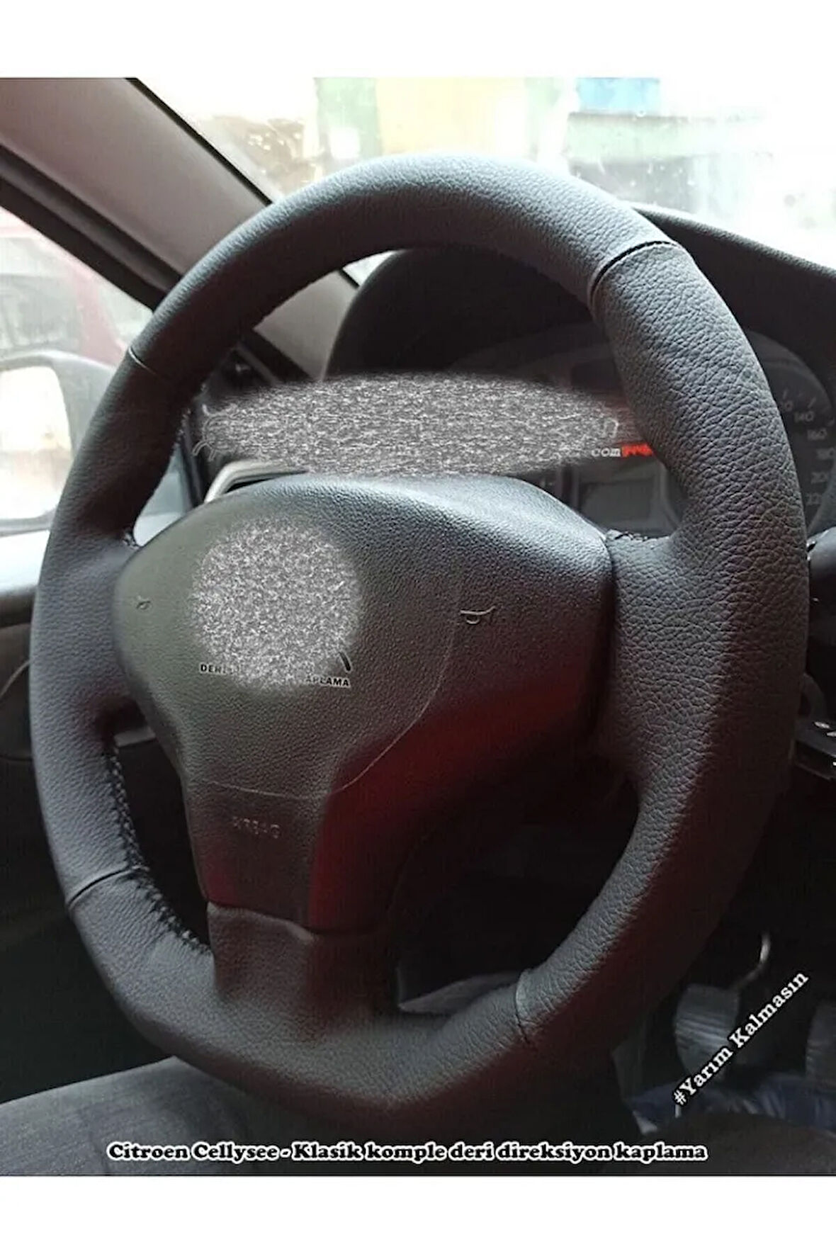 Citroen C-elysee Araca Özel Deri Direksiyon Kılıfı