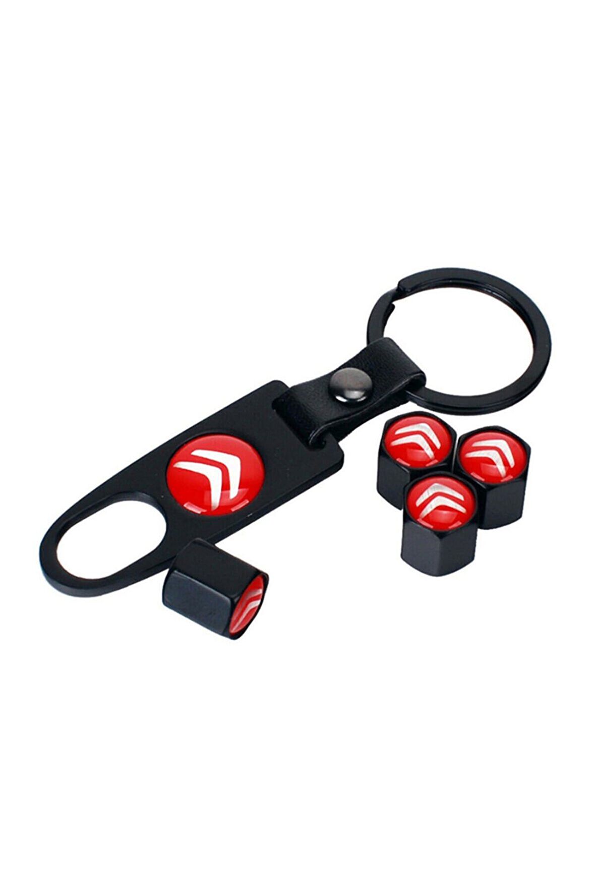 Citroen İçin Metal Sibop Kapağı Ve Anahtarlık Seti