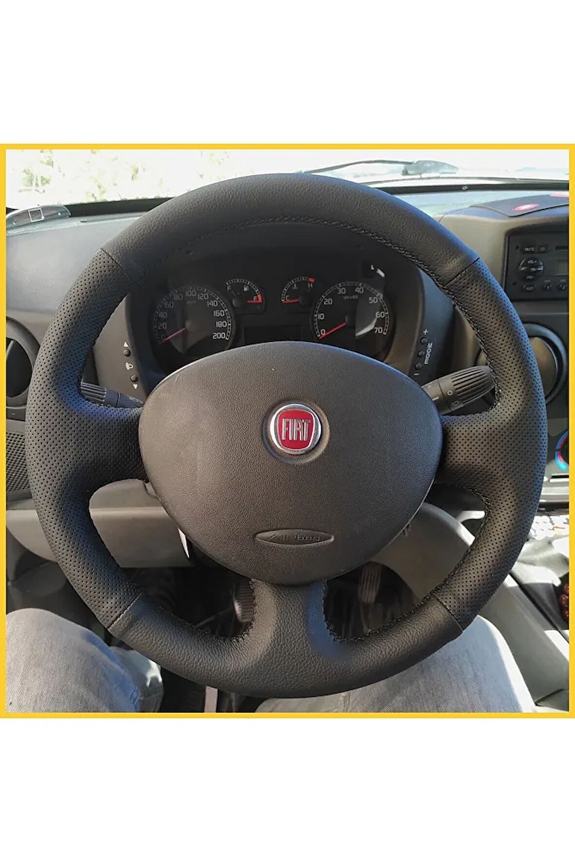 Fiat Doblo 2005-2010 Eski Kasa Araca Özel Direksiyon Kılıfı (noktalı Düz)