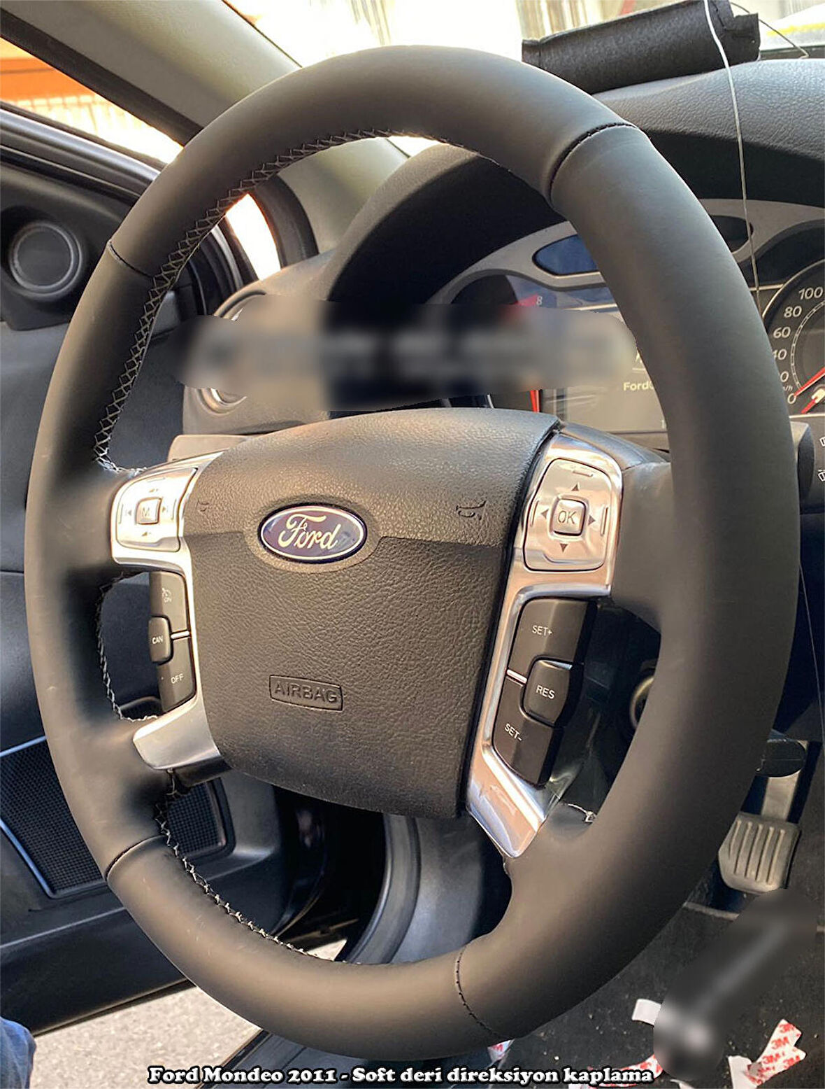 Ford Mondeo 2011 Araca Uyumlu Direksiyon Kılıfı (Düz Soft Model)