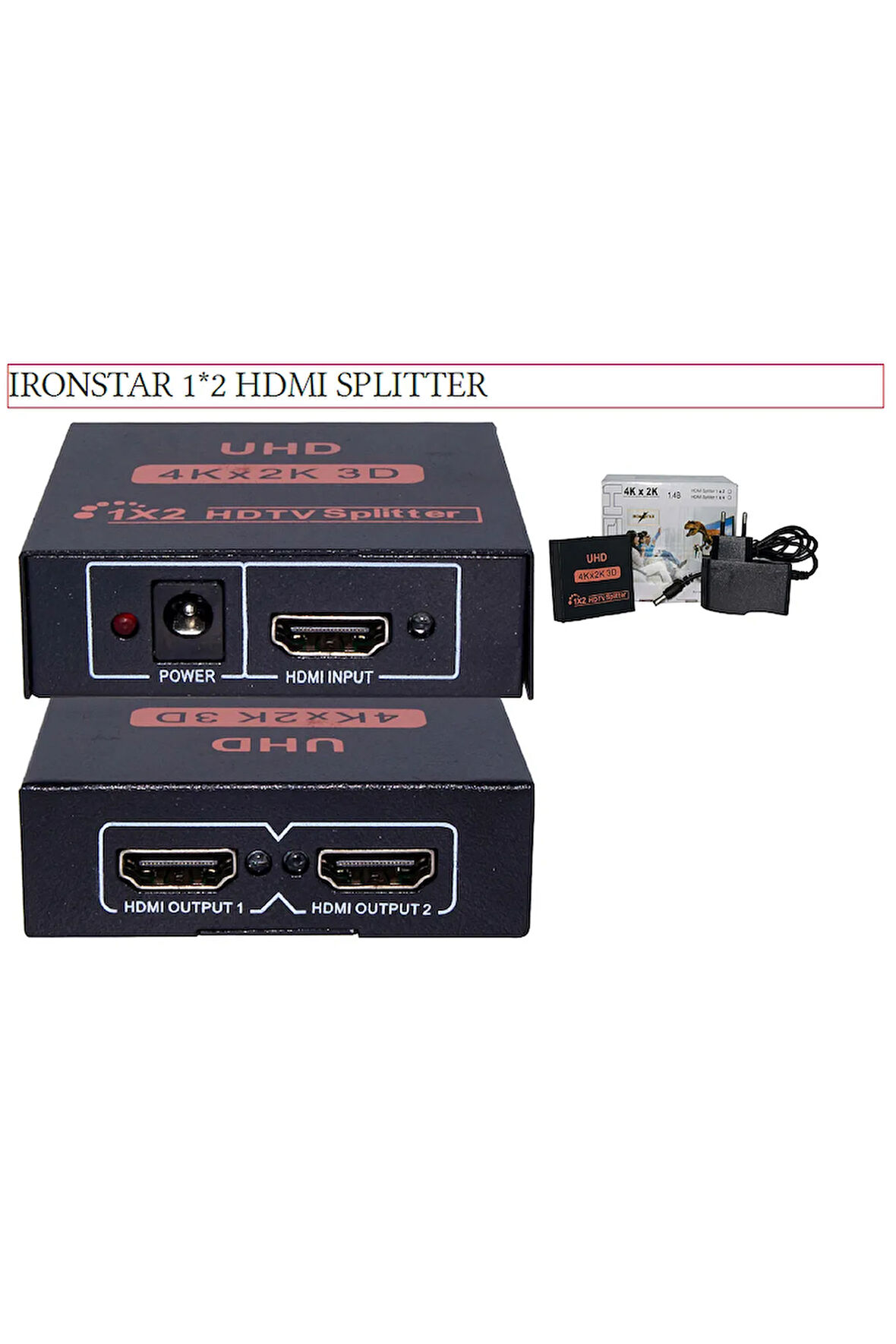 1X2 HDMI Splitter Çoğaltıcı PC Androidbox Tablet Akıllı Cep Telefonu Aktarıcı Dönüştürücü