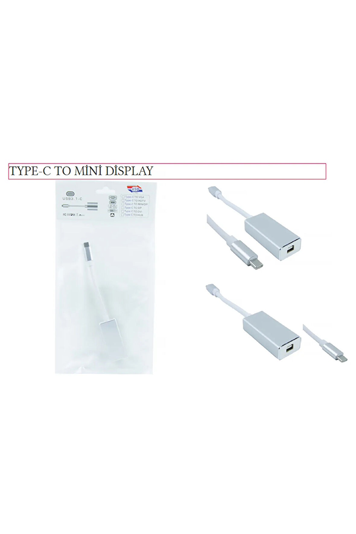 TYPE-C TO MİNİ DİSPLAY Ses Ve Görüntü Aktarma
