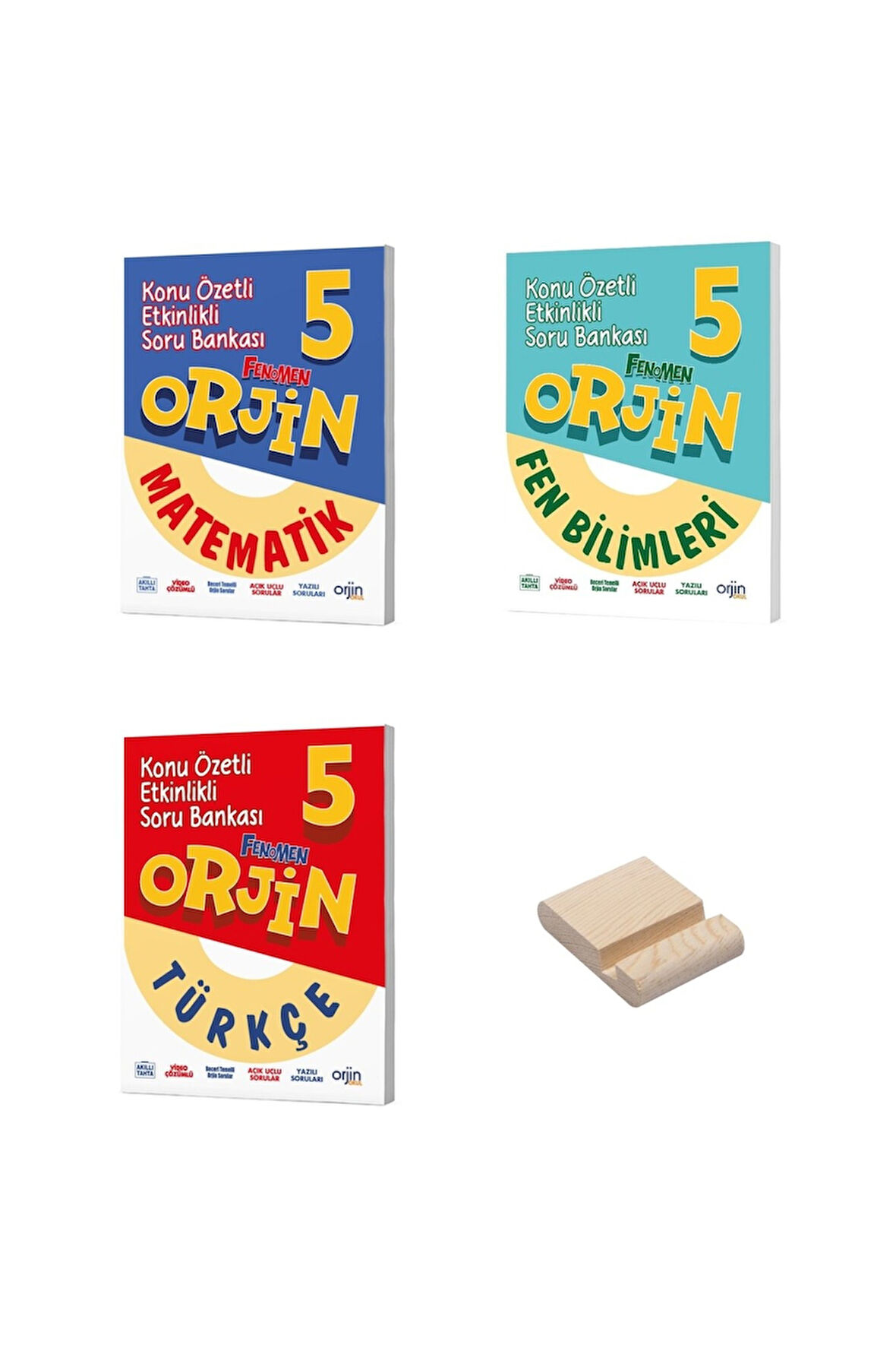 Orjin 5. Sınıf Matematik Fen Bilimleri ve Türkçe Etkinlikli Soru Bankası 3lü Set