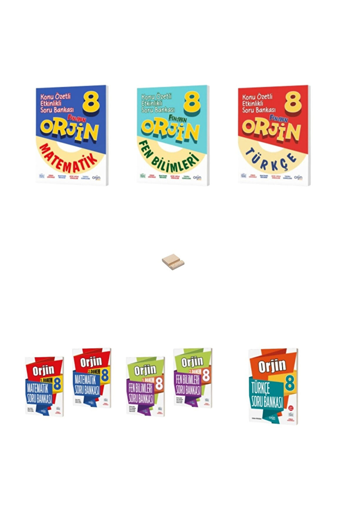 Orjin LGS 8. Sınıf Matematik Fen ve Türkçe Konu Özetli 1 ve 2. Dönem Soru Bankası Seti 8li