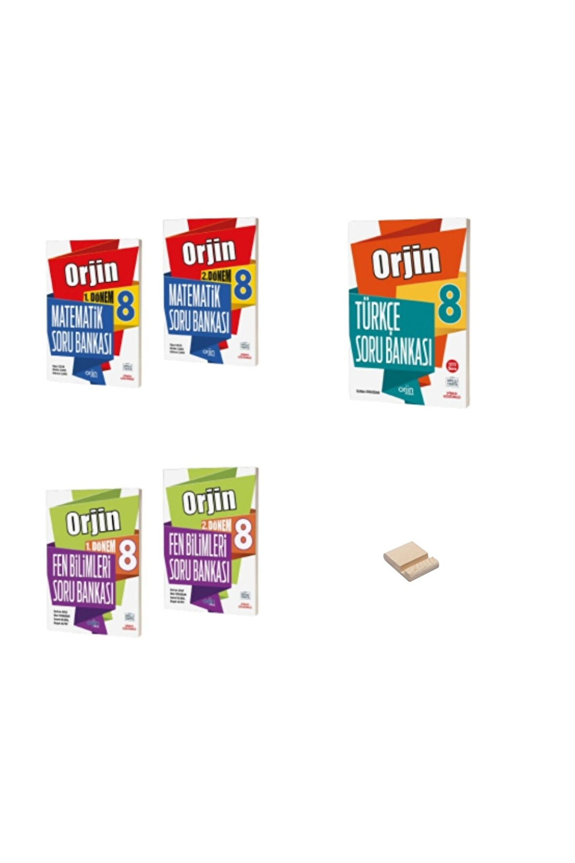 Orjin LGS 8. Sınıf Matematik Fen ve Türkçe 1 ve 2. Dönem Soru Bankası 5li Set