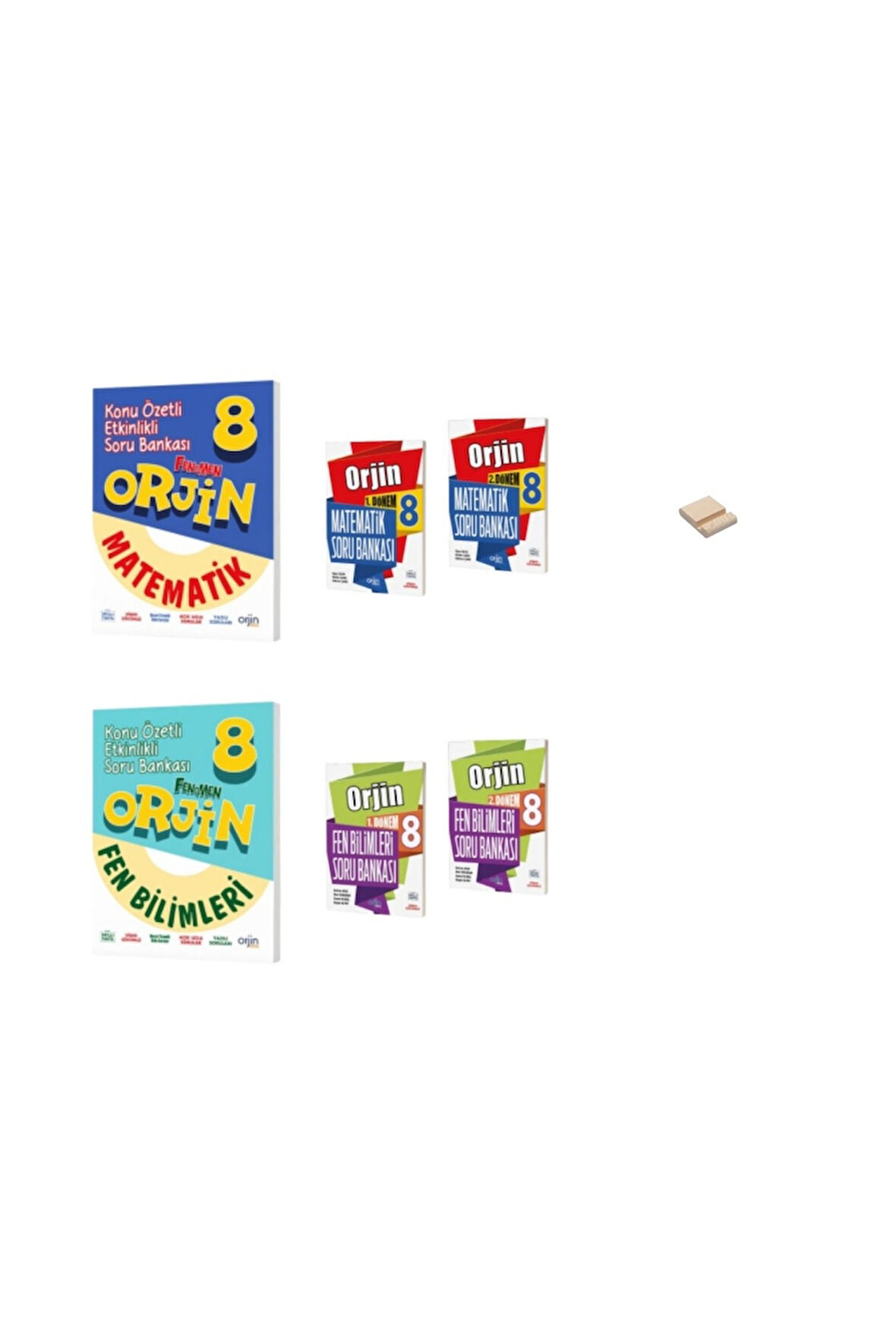 Orjin LGS 8. Sınıf Matematik ve Fen Konu Özetli 1 ve 2. Dönem 6lı Set Soru Bankası