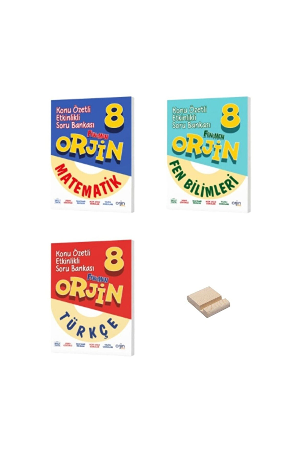 Orjin LGS 8. Sınıf Matematik Fen ve Türkçe Etkinlikli Konu Özetli 3lü Soru Bankası