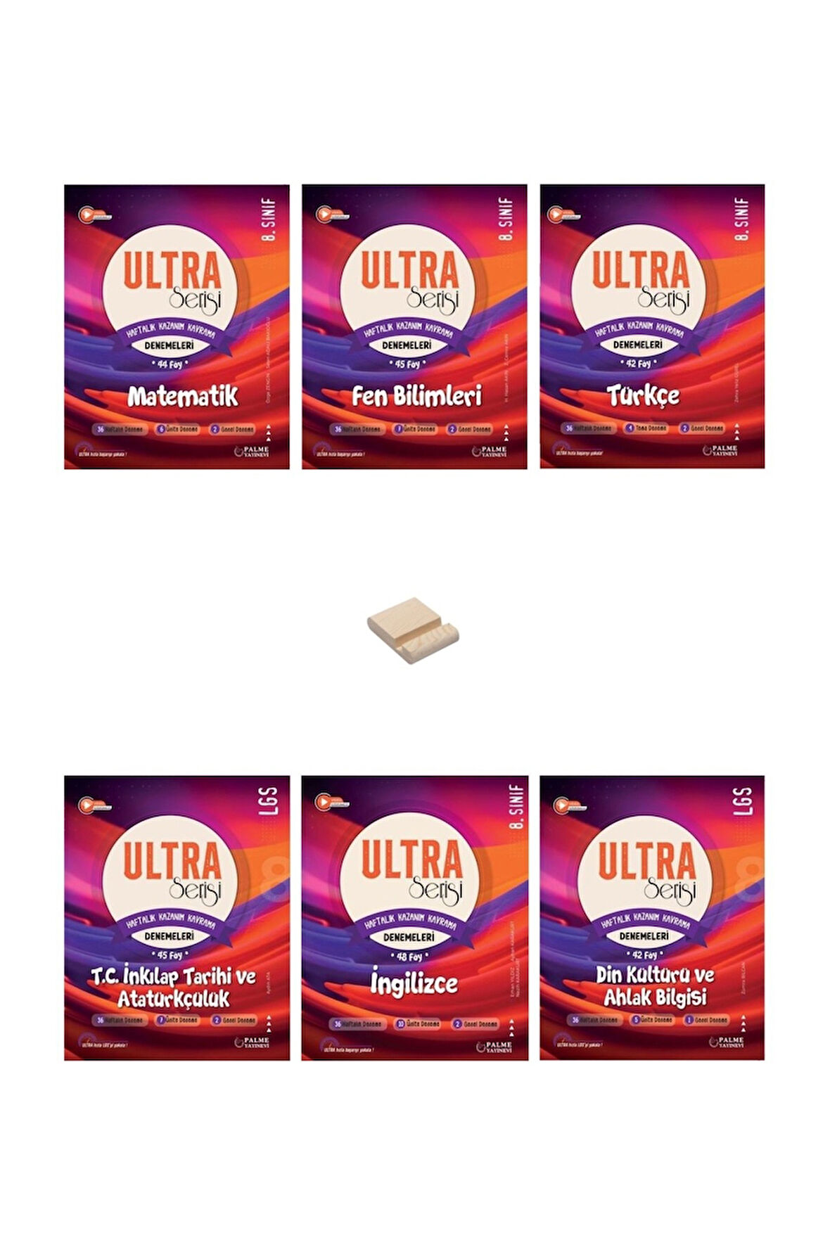 LGS 8. Sınıf Ultra Tüm Dersler (M-F-T-İ-D-İ) Haftalık Kazanım Kavrama Denemeleri 6lı Set