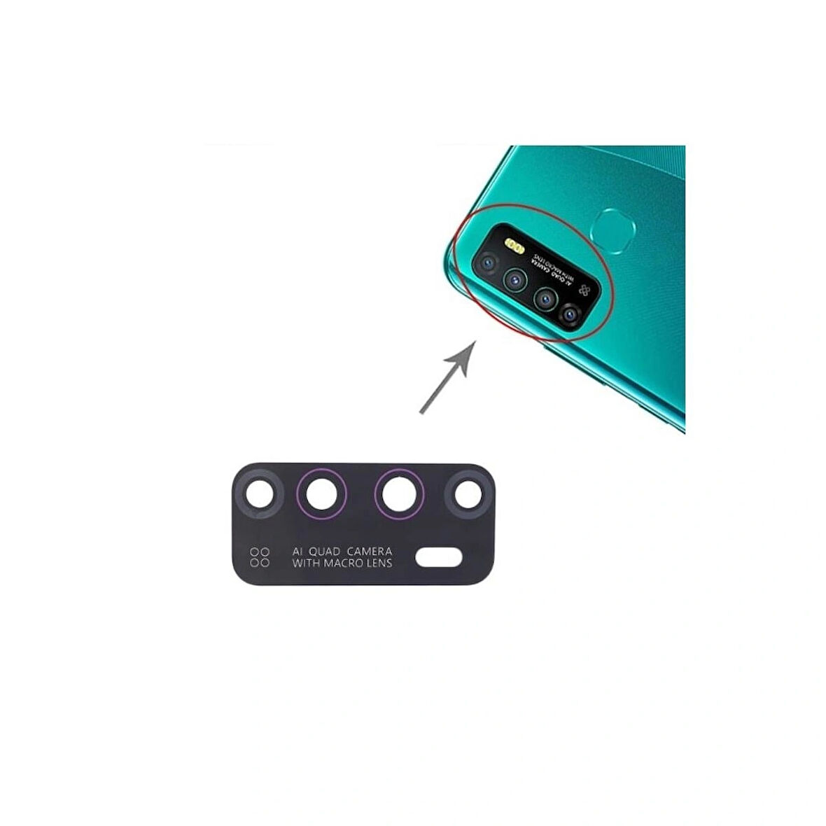 İnfinix Hot 9 İle Uyumlu Kamera Camı  X655