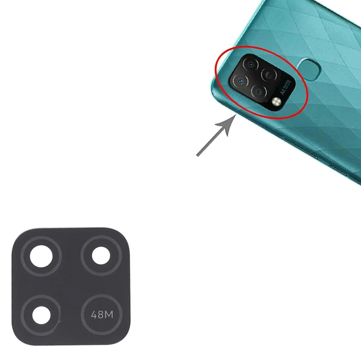 İnfinix Hot 10T İle Uyumlu Kamera Camı  X689