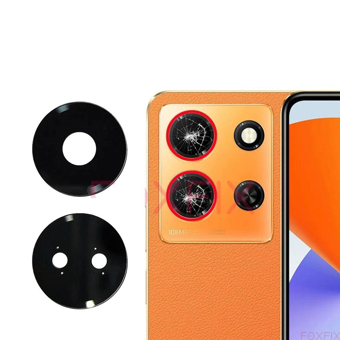 İnfinix Note 30 İle Uyumlu Kamera Camı  X6833 X6716