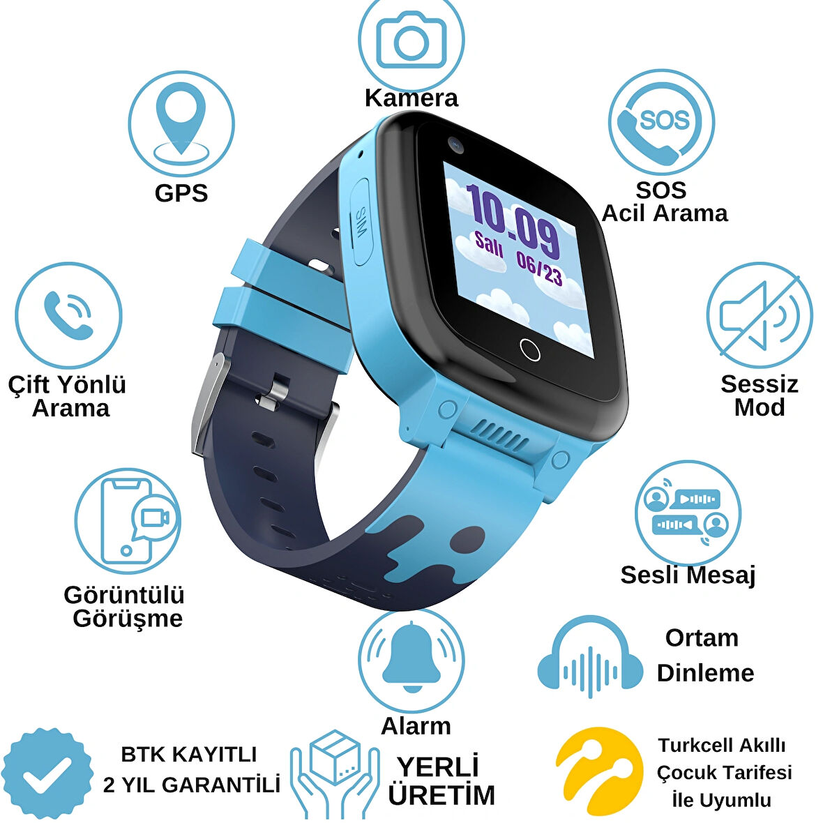 İNO25 Uz Akıllı Çocuk Saati Sim Kartlı Ve Görüntülü Görüşme Gps Özellikli(BTK KAYITLI-YERLİ ÜRETİM)