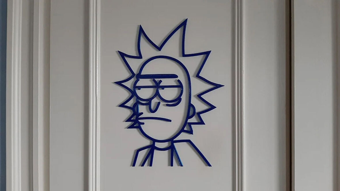 Modern Tasarımlı Rick and Morty Rick Sanchez Duvar Süsü