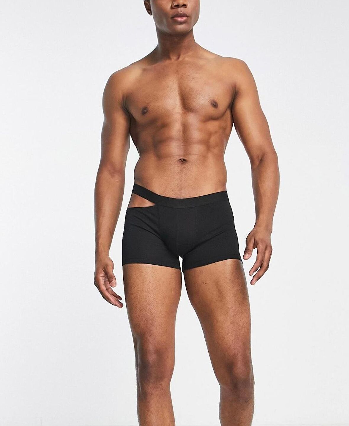 Intive Erkek Yan Dekolteli %95 Pamuklu Siyah Boxer