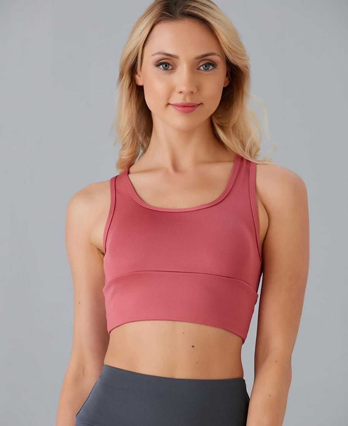 Aurafit Arkası Halter Kesim U Yaka Spor Sütyeni/Büstiyer/Croptop-9041