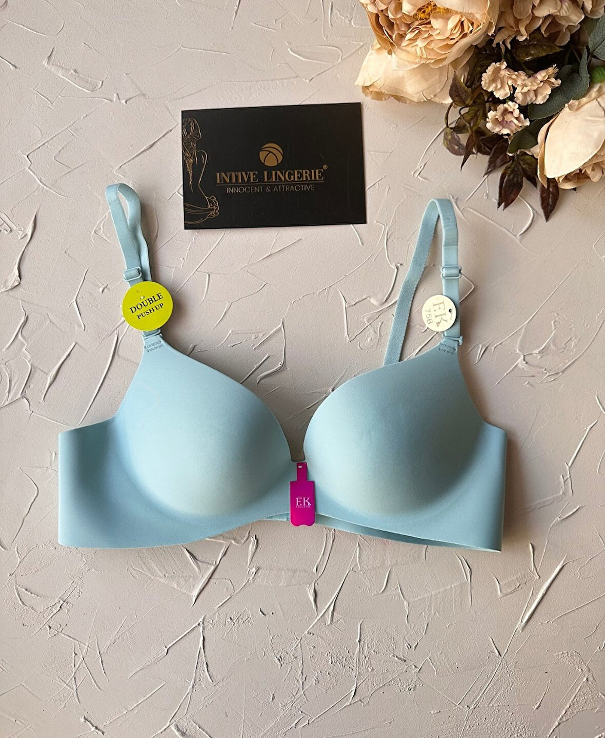 Intive Double Push-up Çift Destekli Balenli Lazer Kesim İz Yapmaz İthal Kaliteli Sütyen