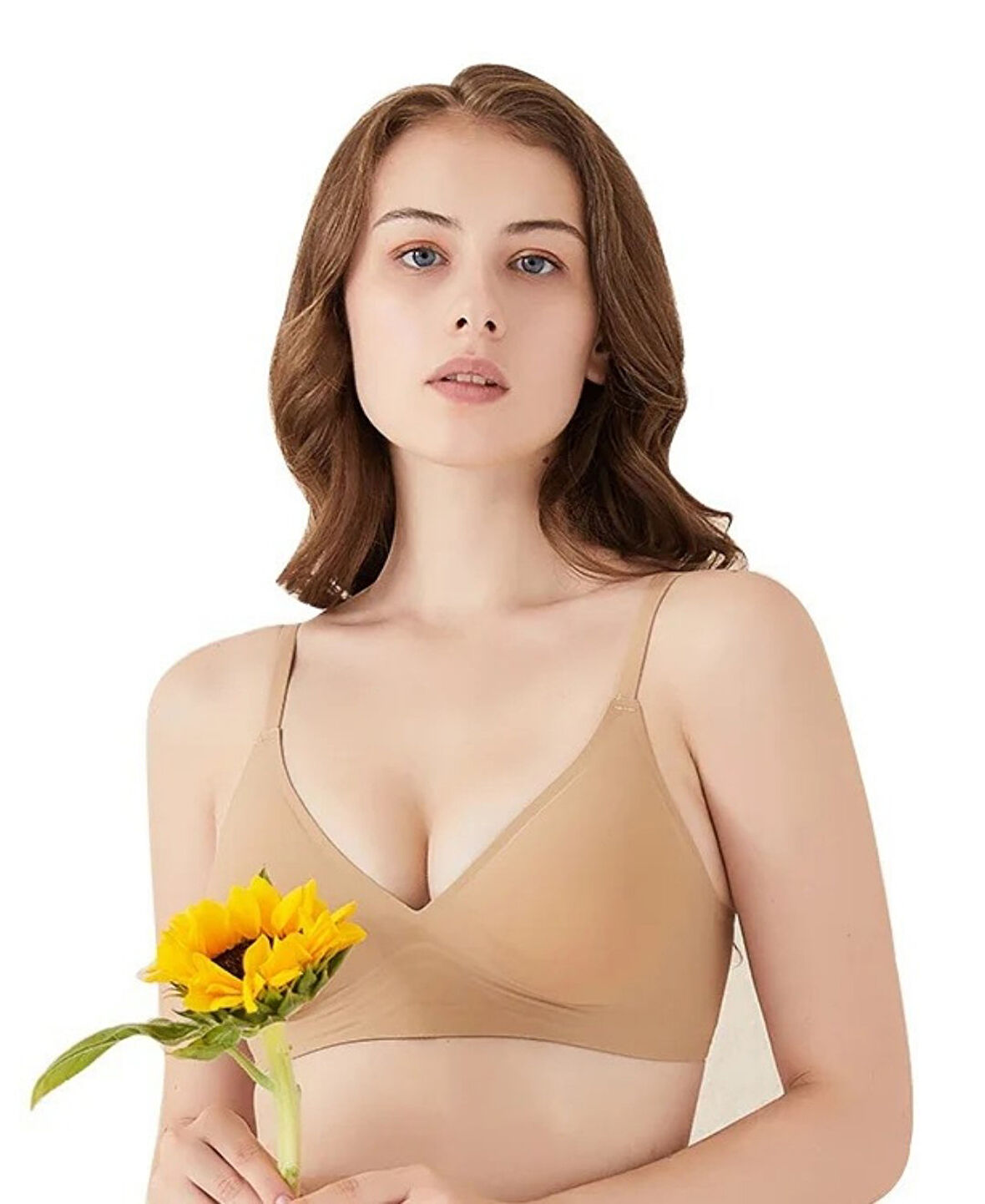 Carma İthal Balensiz Dikişsiz İce-Silk Yarı Push-up İnce Askılı Sütyen