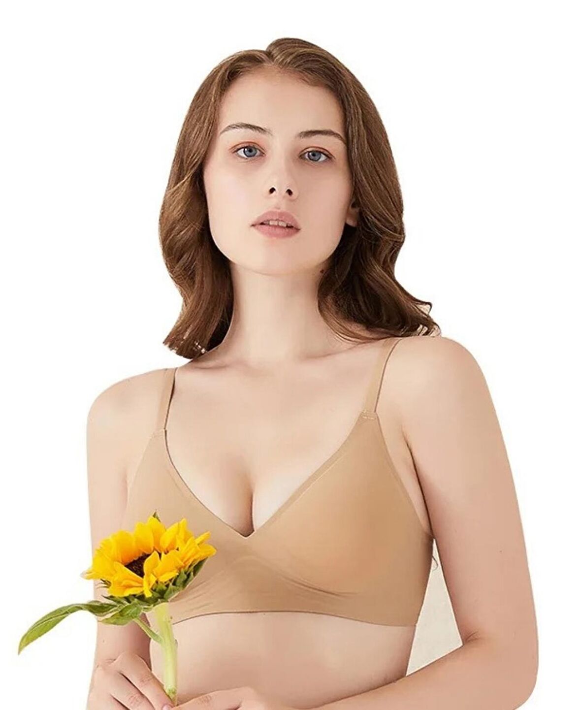Carma İthal Balensiz Dikişsiz İce-Silk Yarı Push-up İnce Askılı Sütyen