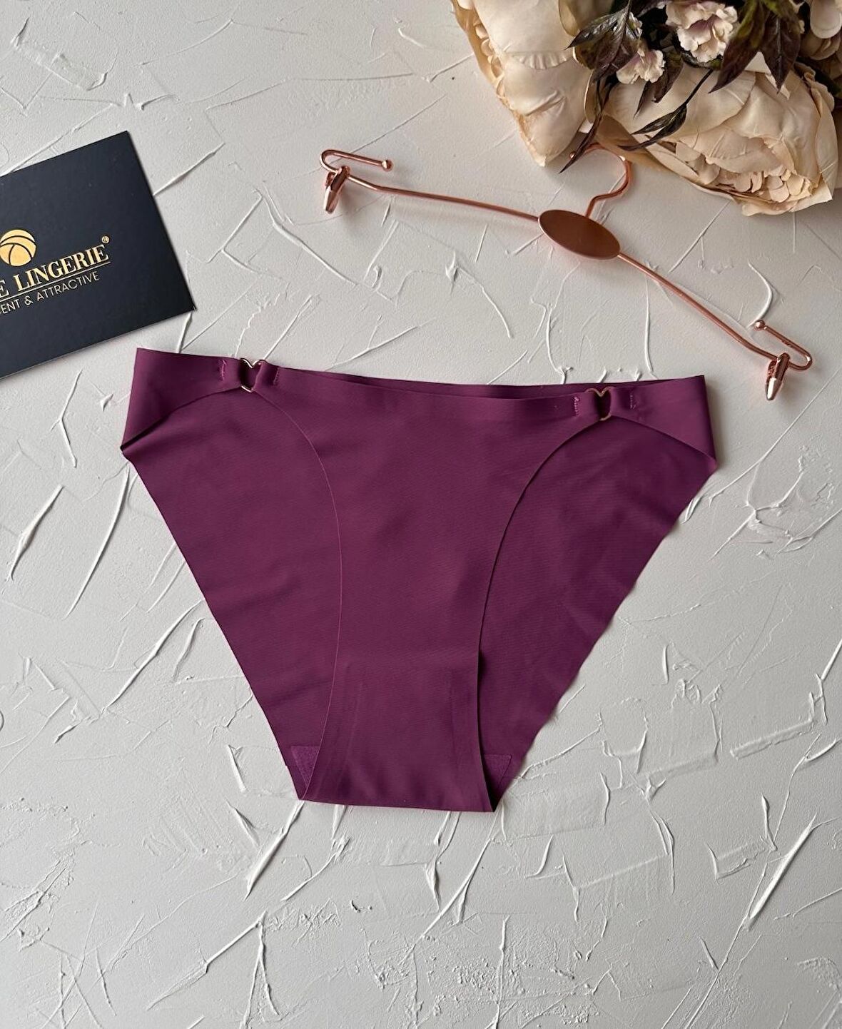 Lovely Kalp Aksesurlı Orijinal Lazer Kesim Dikişsiz İthal Külot/Slip-2810