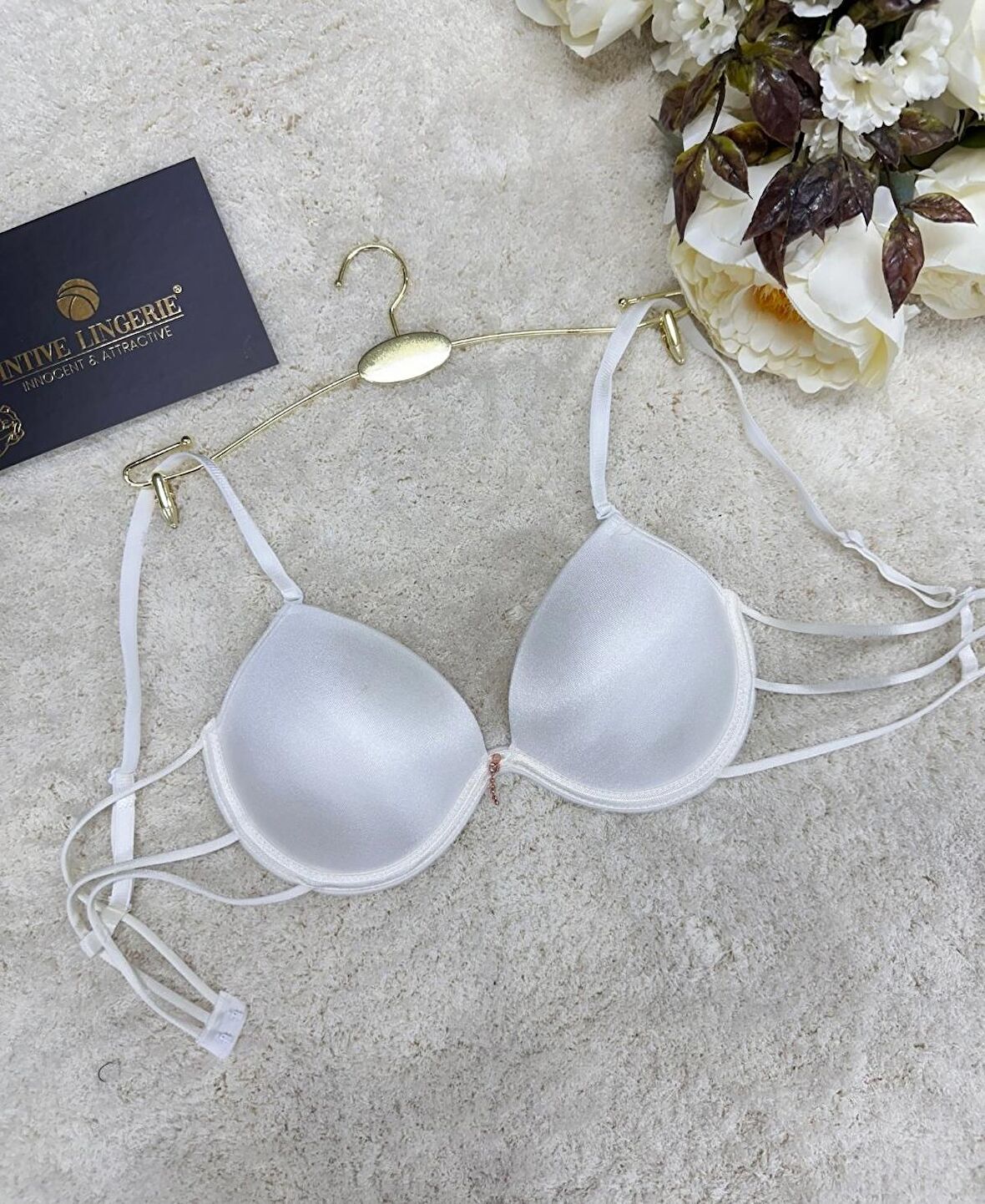 Le Jardin Valeria Biyeli Taşlı Mikro Push-up Arkası İp Detaylı Sütyen - 7007