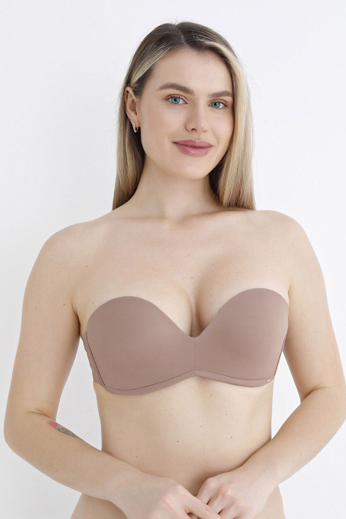 NBB Straplez Kesim İçi Silikonlu Push-up Balensiz Askısız Özel Günler İçin Sütyen