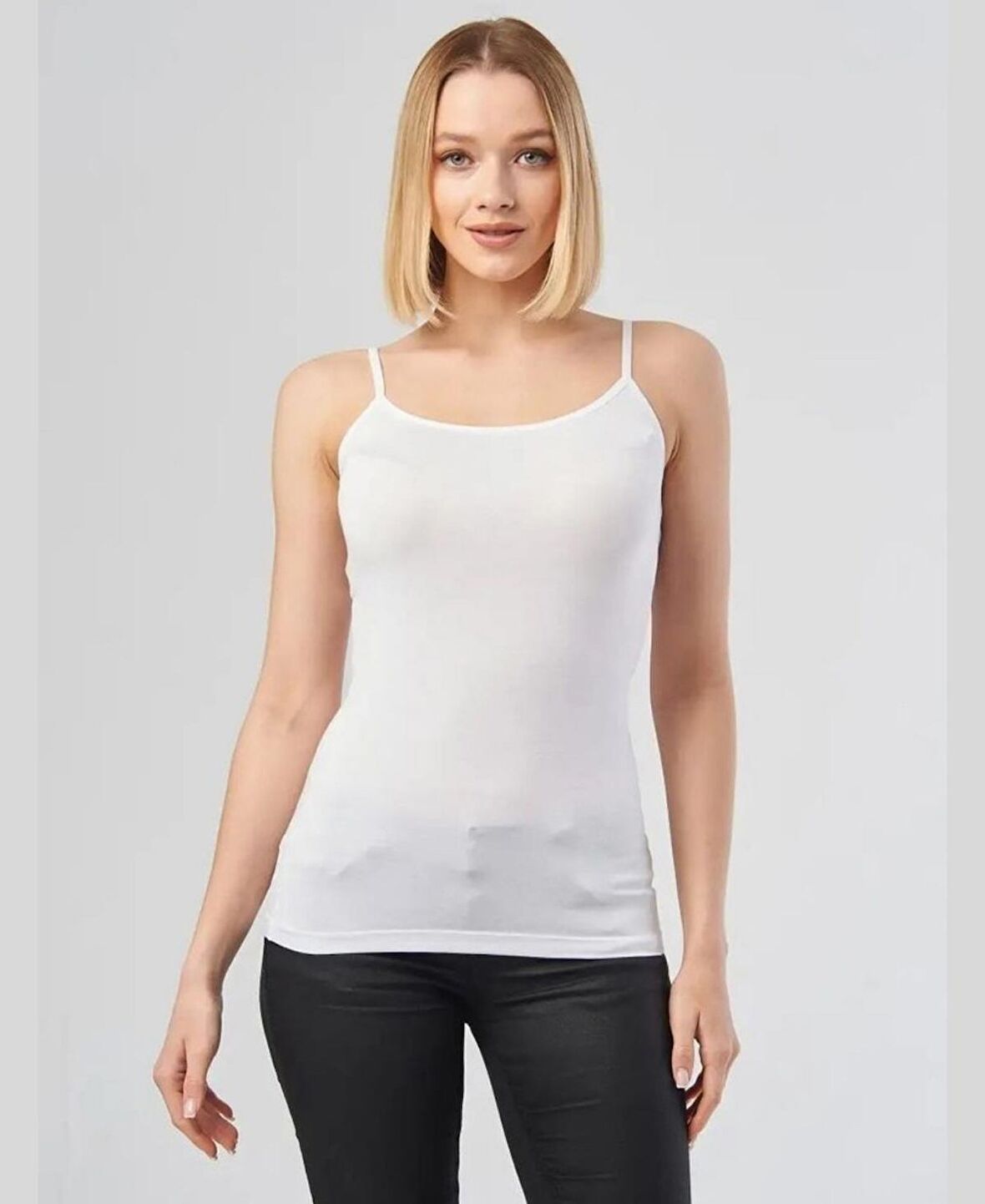 NBB İnce Askılı Basic Likralı Günlük Kullanım  Atlet -663