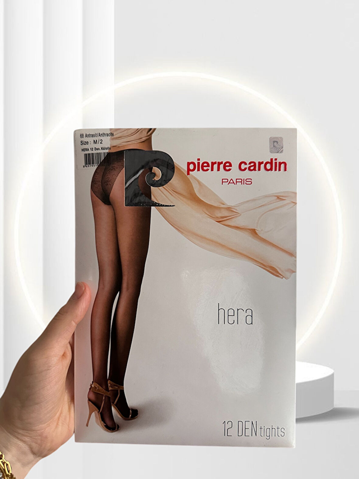 Pierre Cardin Paris Hera Dantel Tanga Görünümlü Antrasit 12 Den Külotlu Çorap