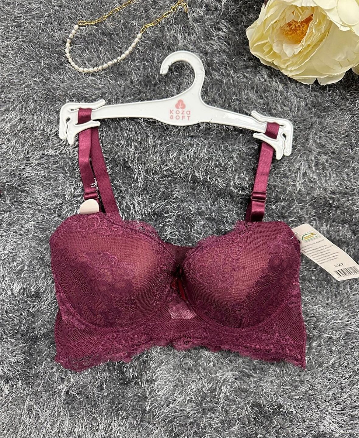 Dantelli C Cup Destekli Push-up 3 Kademe Kopçalı Üstün Kalite Sütyen -150c