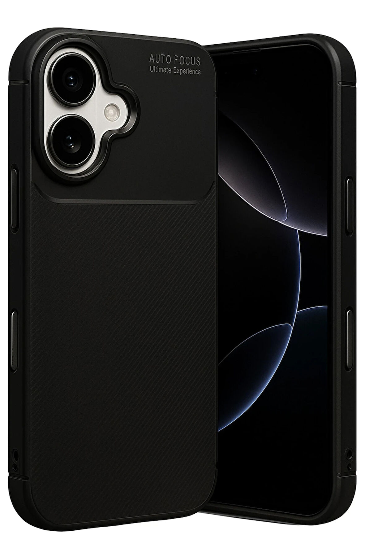 Apple iPhone 17 Kılıf Karbon Görünümlü Silikon Azn-FcsKrbn