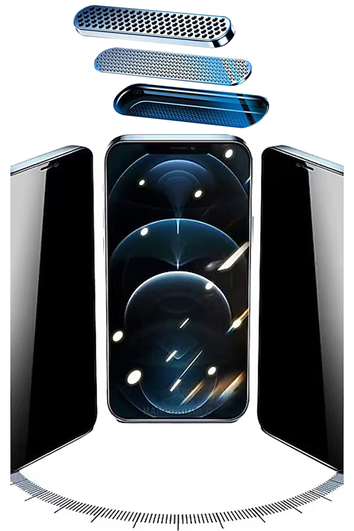 Apple iPhone 12 Mini Ekran Koruyucu Cam Ahize Toz Önleyici HD Görüntü ZRAntiDust