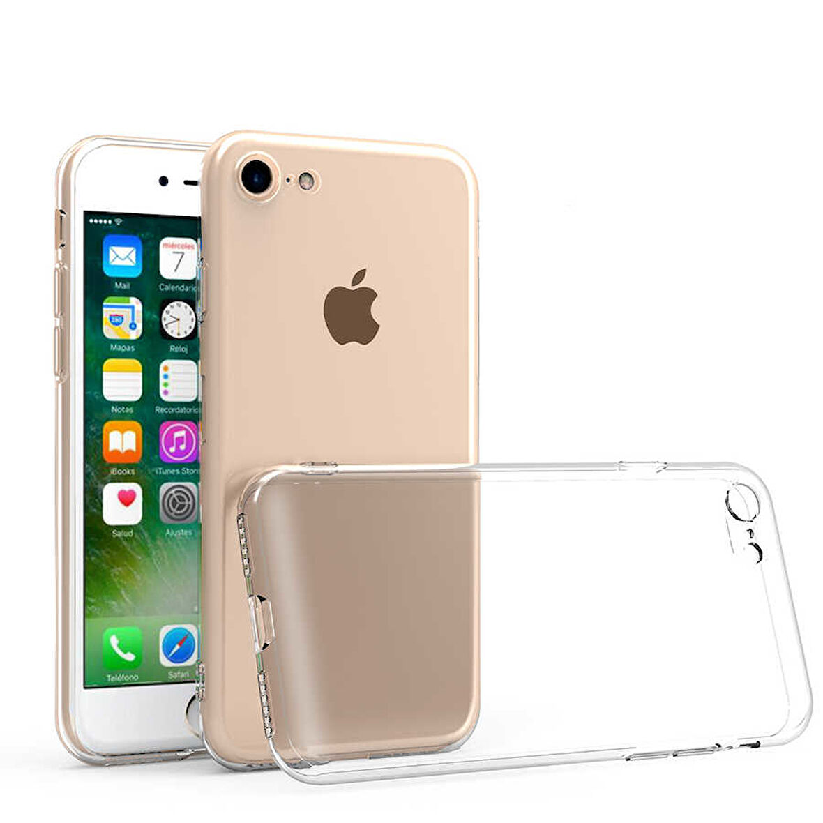 Apple iPhone 8 Kılıf Şeffaf İnce Esnek Silikon Kılıf Zipax-Süper