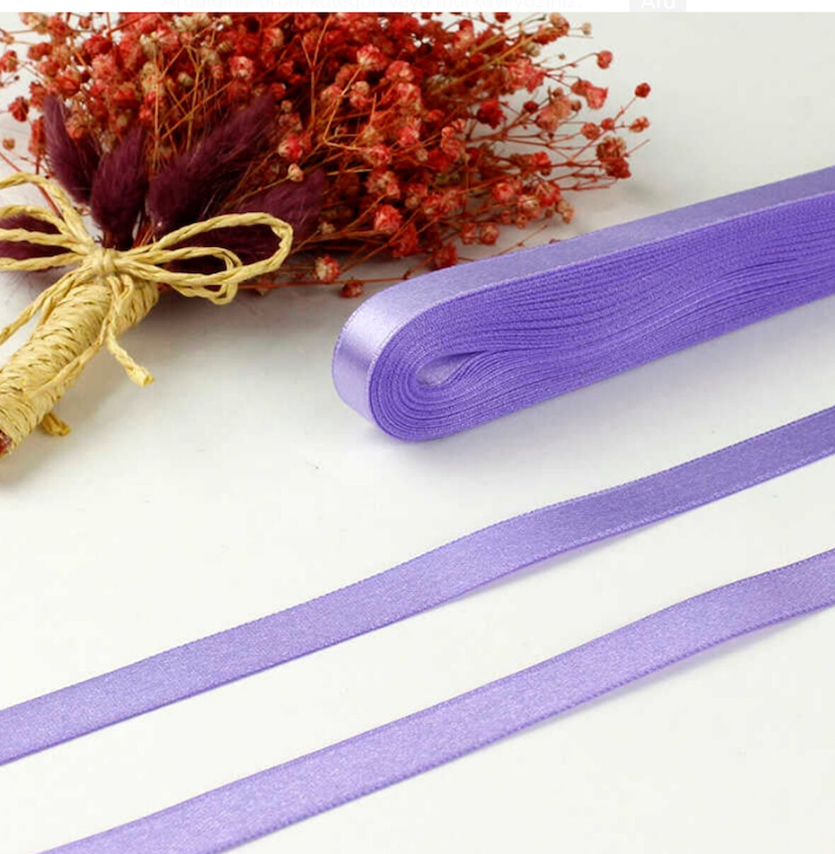 1 CM LİLA SATEN KURDELA 10 METRE UZUNLUĞUNDA