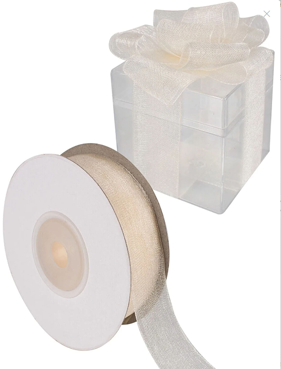 KREM   ORGANZE 0,6 MM KURDELA 25 METRE