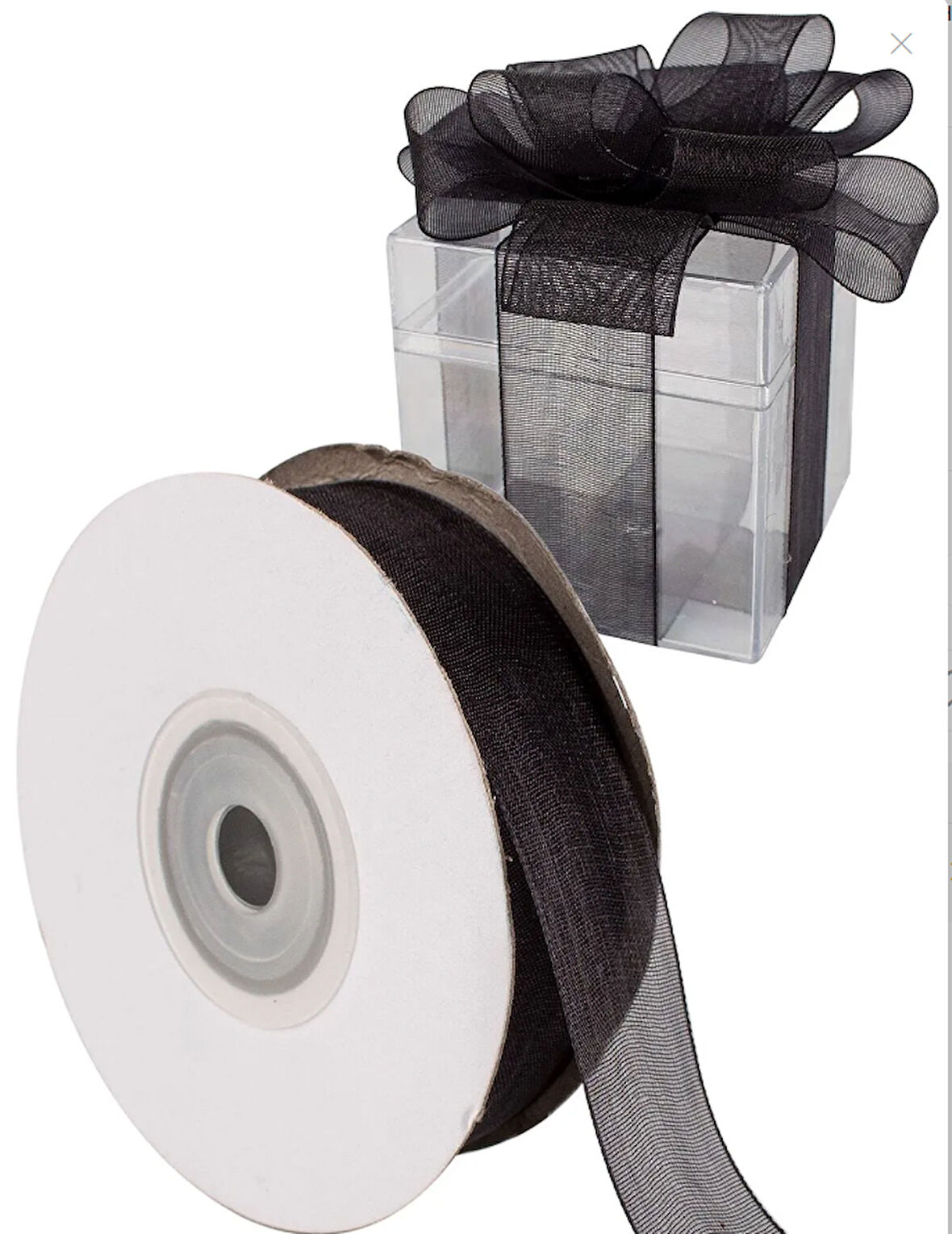 SİYAH ORGANZE 0,6 MM KURDELA 25 METRE