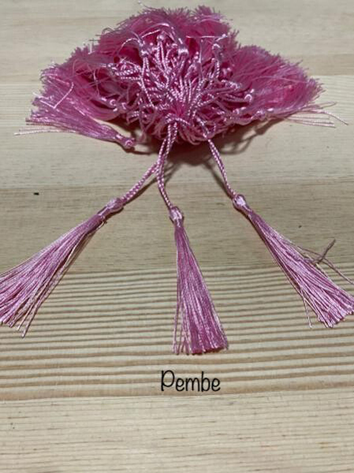 PEMBE İP PÜSKÜL 8 CM  50 ADET