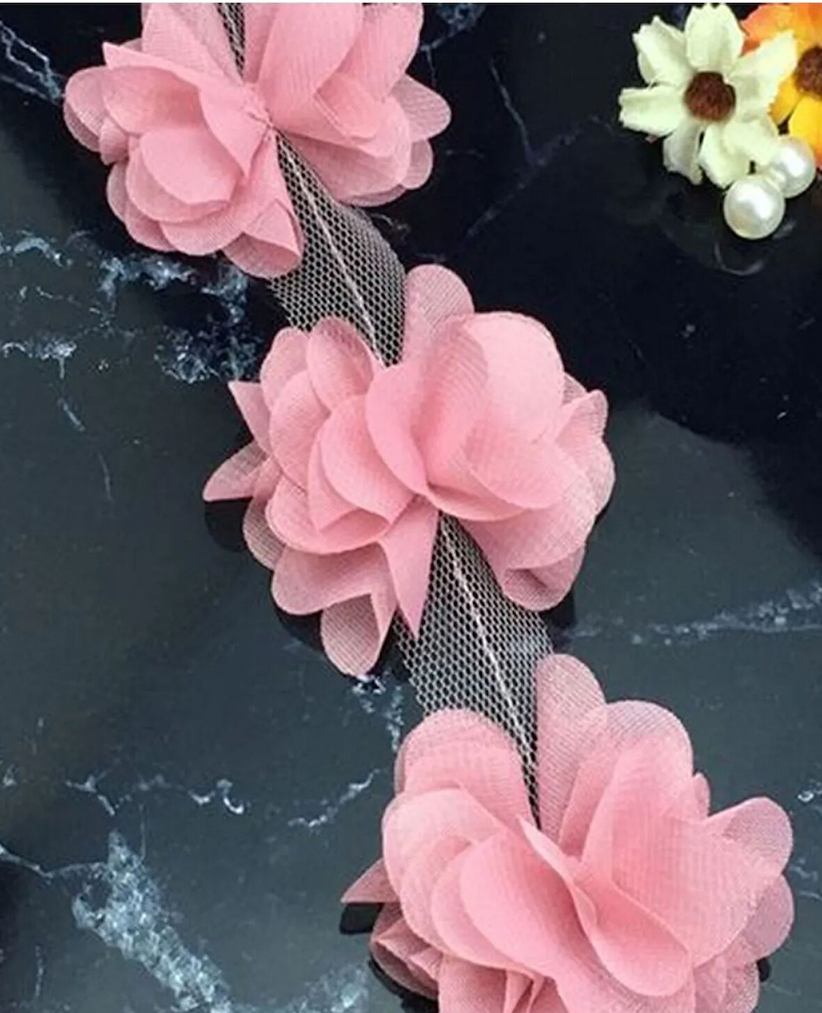 pembe lazer kesim çiçek (13 adet)