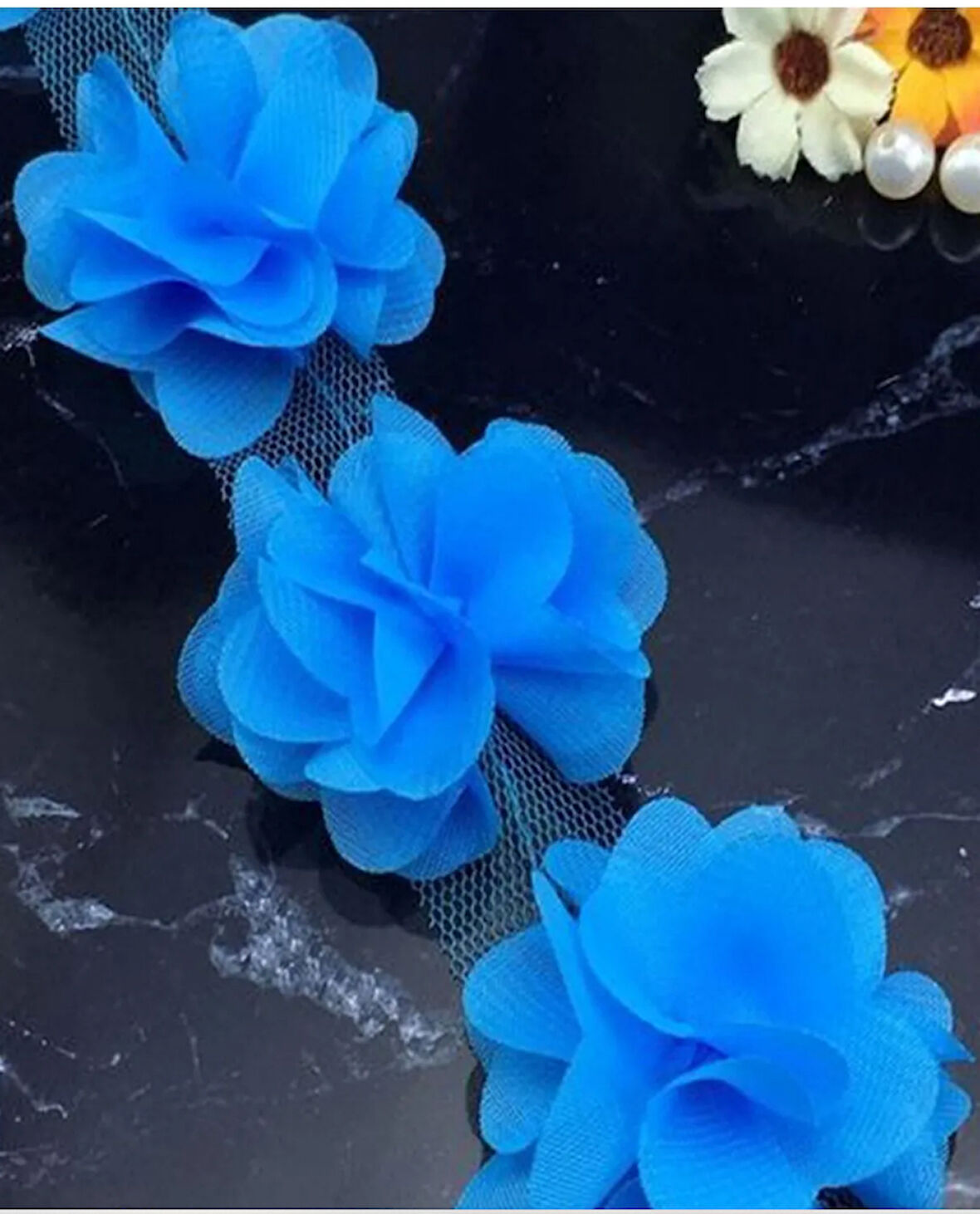 turkuaz   lazer kesim çiçek (13 adet)